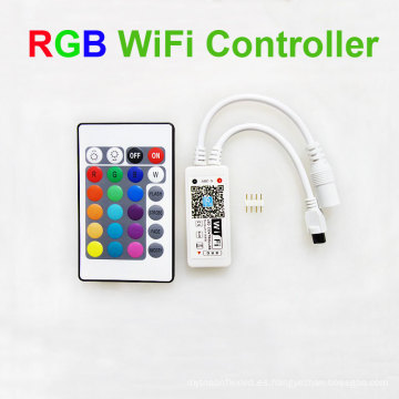 Venta caliente WIFI RGB Mini Controlador + 24 Llaves IR Control Remoto con precio de fábrica